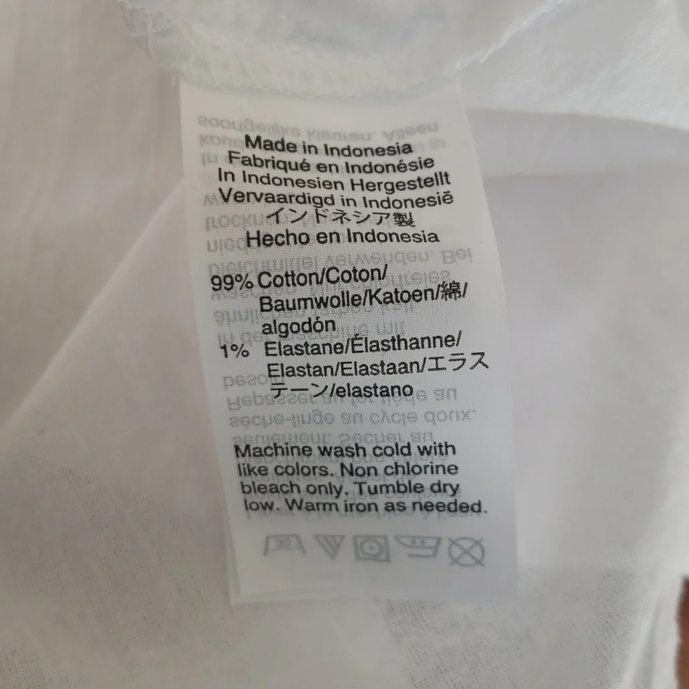 NWT J Crew Semi-sheer White Cotton Popover Blouse, Size XXXS
